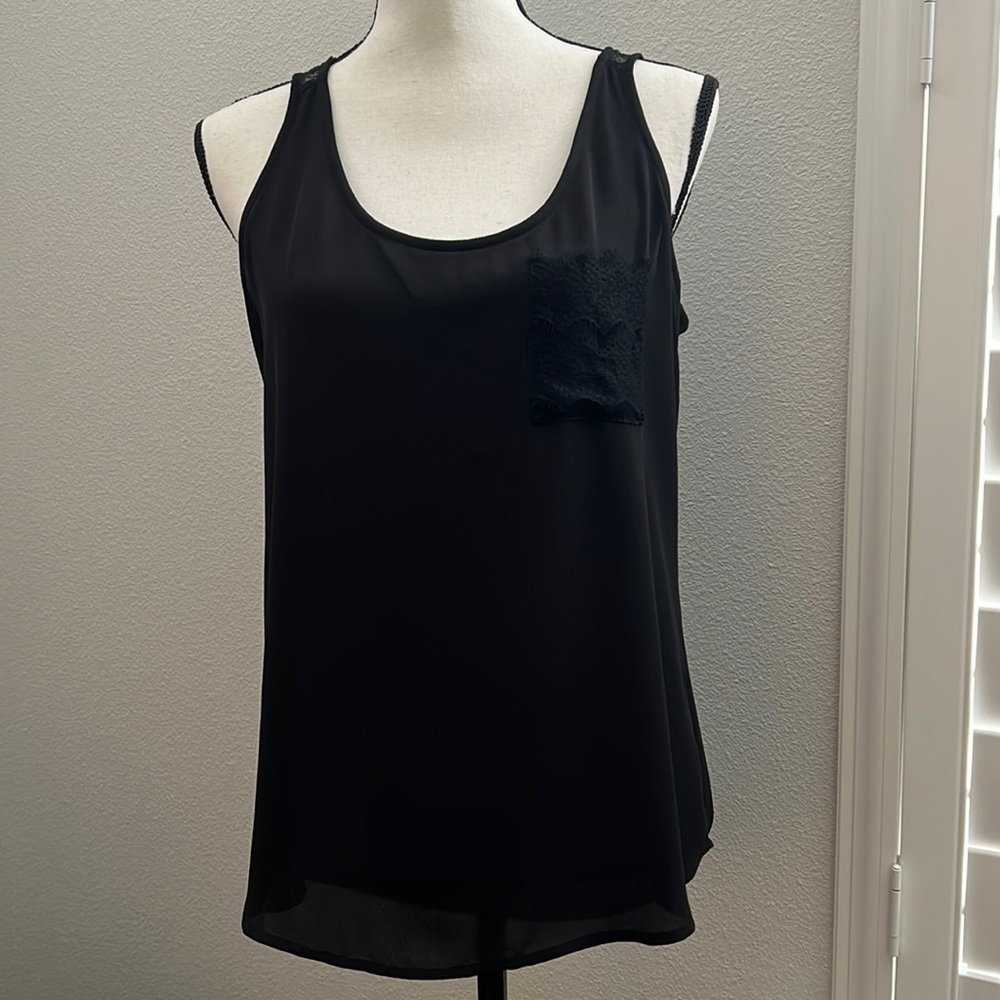 LOFT size small women’s black tank with lace